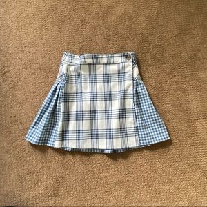Urban Outfitters Blue Plaid Mini Skirt